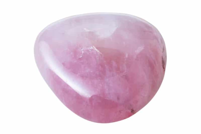 Piedra de cuarzo rosa pulida